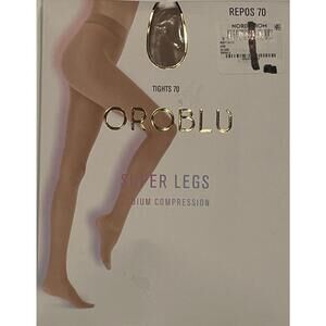 New Women's OROBLU  Repos 70 Super Legs Tights Size S Nude